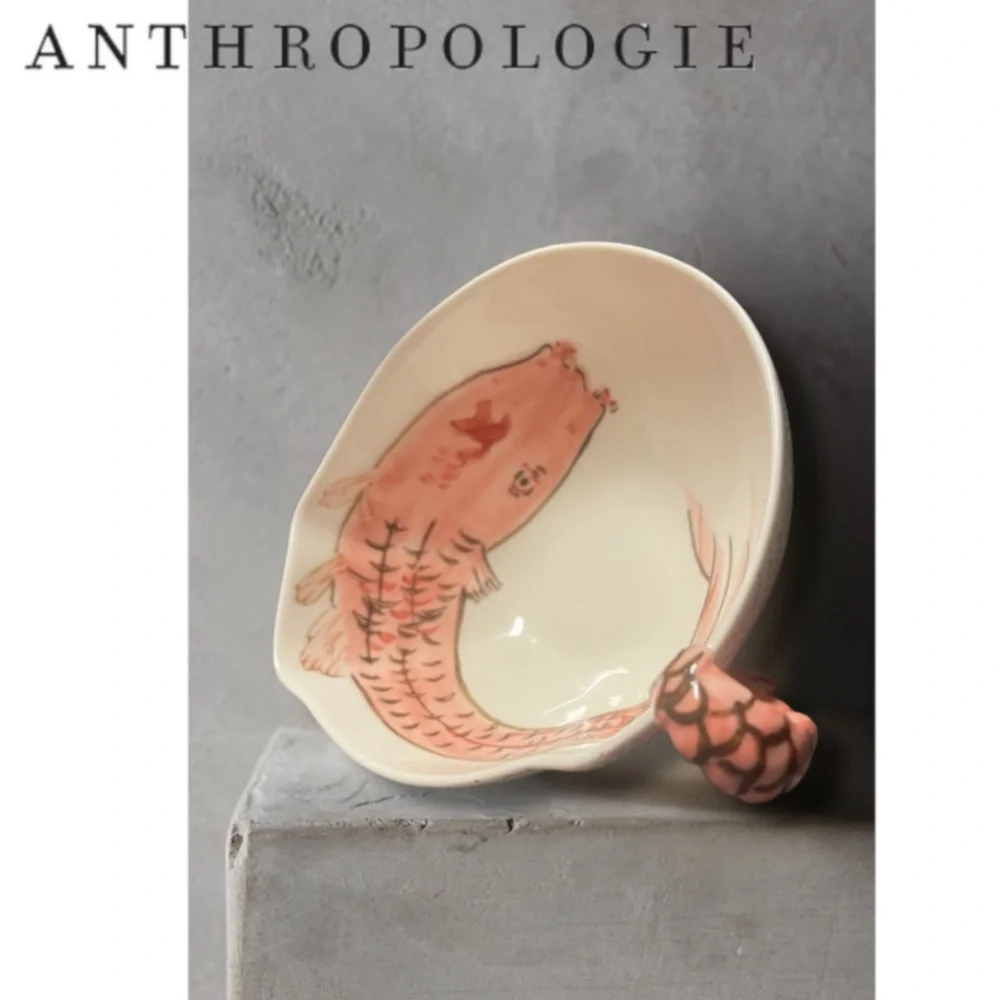 Anthropologie Fish Mug with Tail Handle